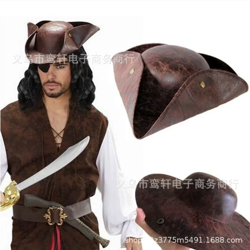 Пиратская шляпа Amazon для Хэллоуина из imitation leather Caribbean hat deer pillow pirate hat triangular hat character