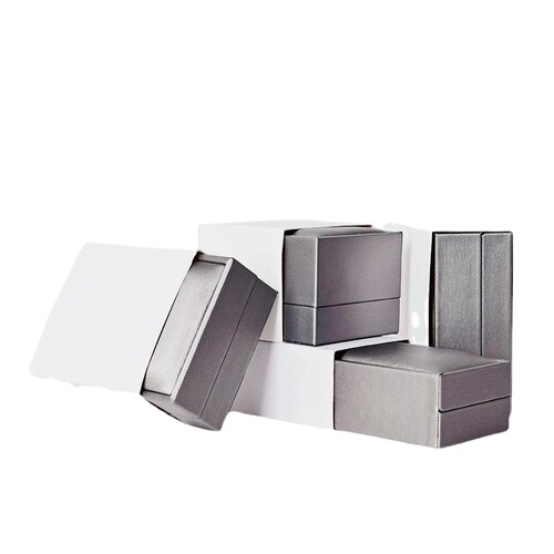 High-end PU brushed jewelry box display box jewelry packaging box ring box necklace pendant box jewelry storage box