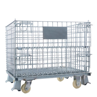 Storage cage folding iron frame cargo frame turnover iron basket express sorting cart cargo basket storage cage storage cage butterfly cage