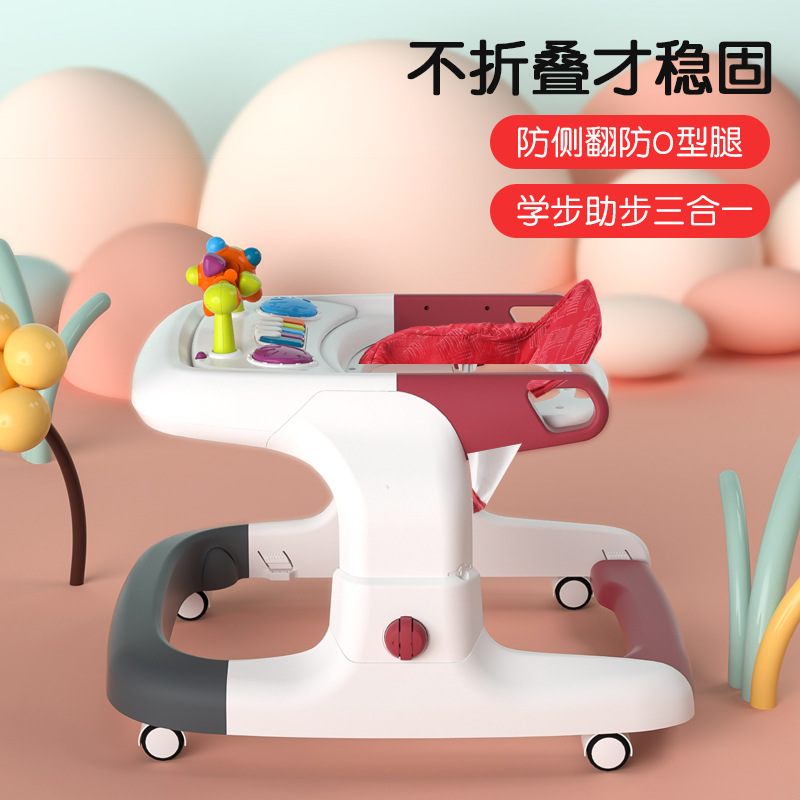 Baby Walker with Anti-O-Leg Design, Anti-Rollover Feature, for Boys and Girls, Adjustable Walking Aid