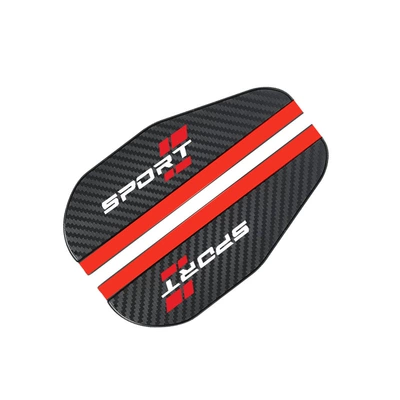 Cross-Border Sport Car Rearview Mirror Carbon Fiber Pattern Rain-Proof Eyebrow Reversing Mirror Rain-Proof Dust-Proof Universal Rain-Proof Shield (Rain shield) - clip-red-sport