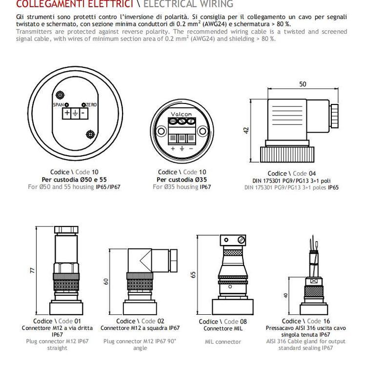 意大利VALCOM液位传感器27ACPIM088BA04S26N00ADA041N0