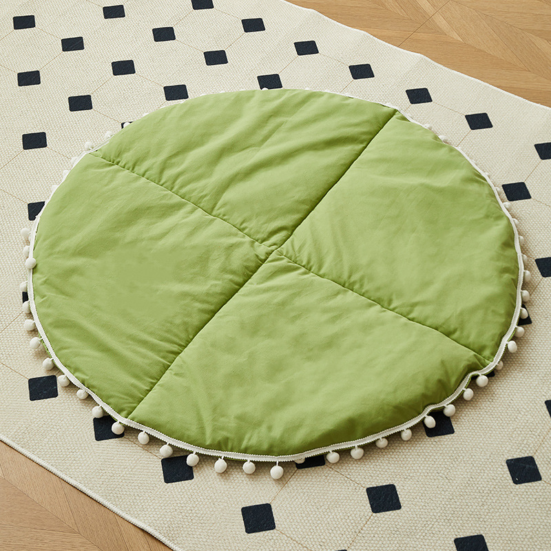 Children's Tent Matching Mat Round Mat Anti-slip Mat Double-layer Thickened Quilted Baby Climbing Mat Cushion Floor Mat