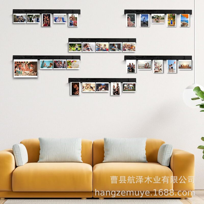 Cross-Border Wooden Photo Frame Wall-Mounted Couple Photo Frame Sports Card Storage Rack with Clips Graduation Gift Commemorative Photo Frame Cross-Border Wooden Photo Frame Wall-Mounted Couple Photo Frame Sports Card Storage Rack with Clips Graduation Gift Commemorative Photo Frame