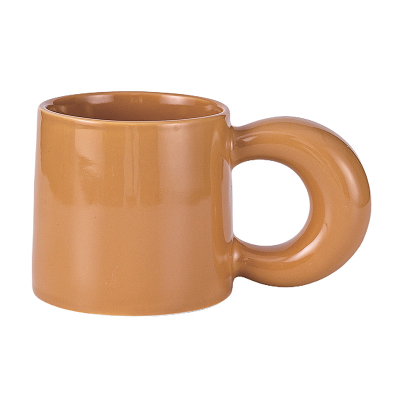 Transfronterizo de Amazon taza blanca taza de alto aspecto creativo Oficina taza de café pareja taza de agua Taza de cerámica