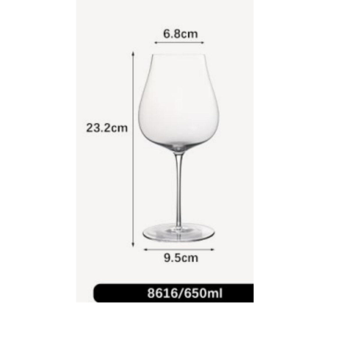 Vaso de vino tinto de lujo ligero de alta gama Vaso de cristal de alta gama Vaso de vino Pajarita roja Vaso de vino de Borgoña al por mayor