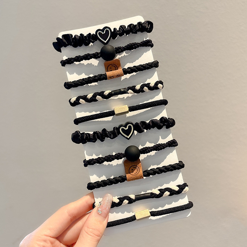 Caricatura encantadora anillo de pelo pulgar no daña el cabello de los niños correa de correa pequeña cuerda de cabello para niñas cuerda de cabello