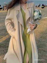 今年流行中长款白色风衣外套女春秋款季2025年新款小个子英伦休闲