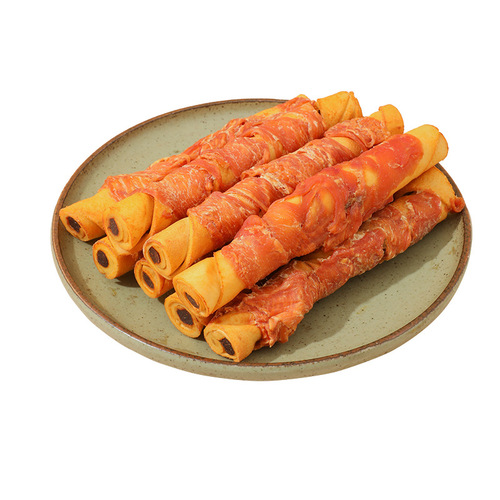 Factory Direct Sale Pet Snacks Cowhide Sticks for Dogs, Durable Chew Toys, Calcium Supplement, Teeth Cleaning Chicken and Duck Meat Cowhide Sticks Wholesale