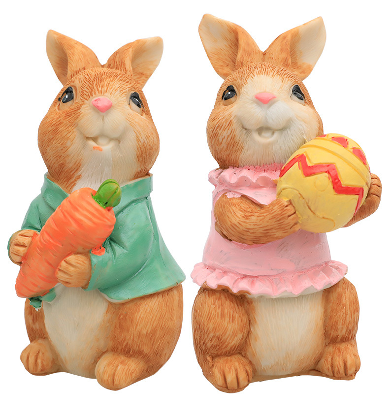 Cartoon Style Rabbit Resin Ornaments display picture 1