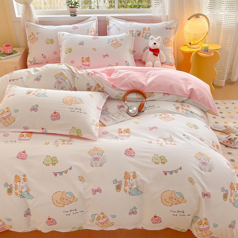 Funda de edredón gruesa de algodón puro pieza individual 100% algodón 150x200X230 funda de edredón cama individual dormitorio de estudiantes de invierno niñas