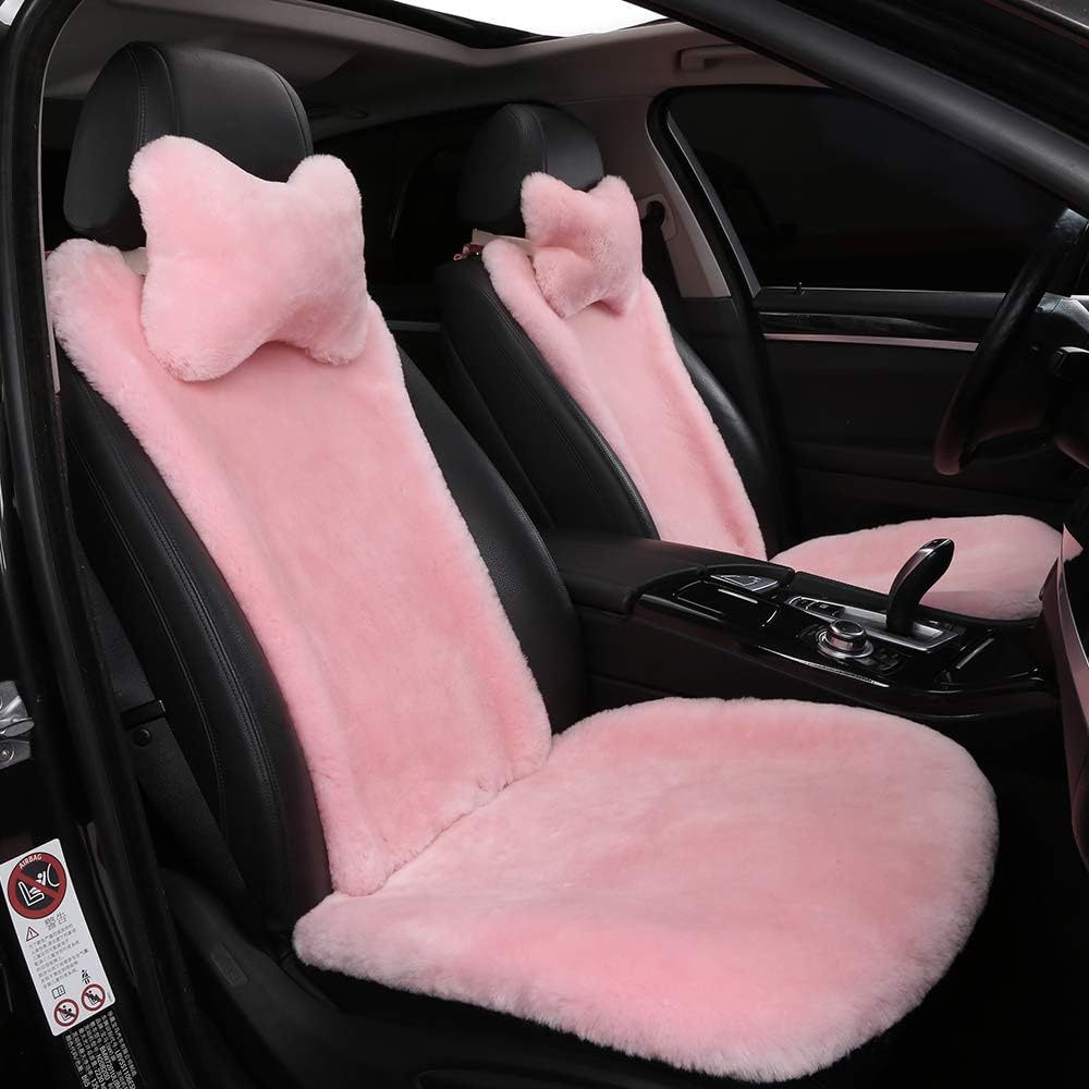 Car Cushion Winter Wool Single Seat Cushion Real Wool Fur One-piece Single Seat Full Leather Cushion Car Cushion