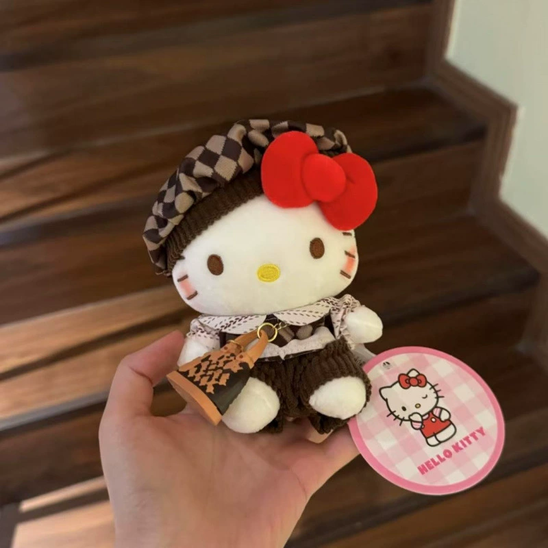 Sanrio, hello kitty, подлинная классическая мультяшная плюшевая кукла, сумка, упаковка, брелок