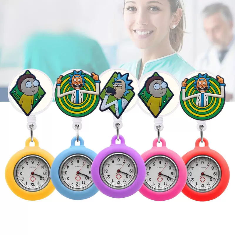 Мультяшные милые силиконовые карманные часы, Amazon, AliExpress