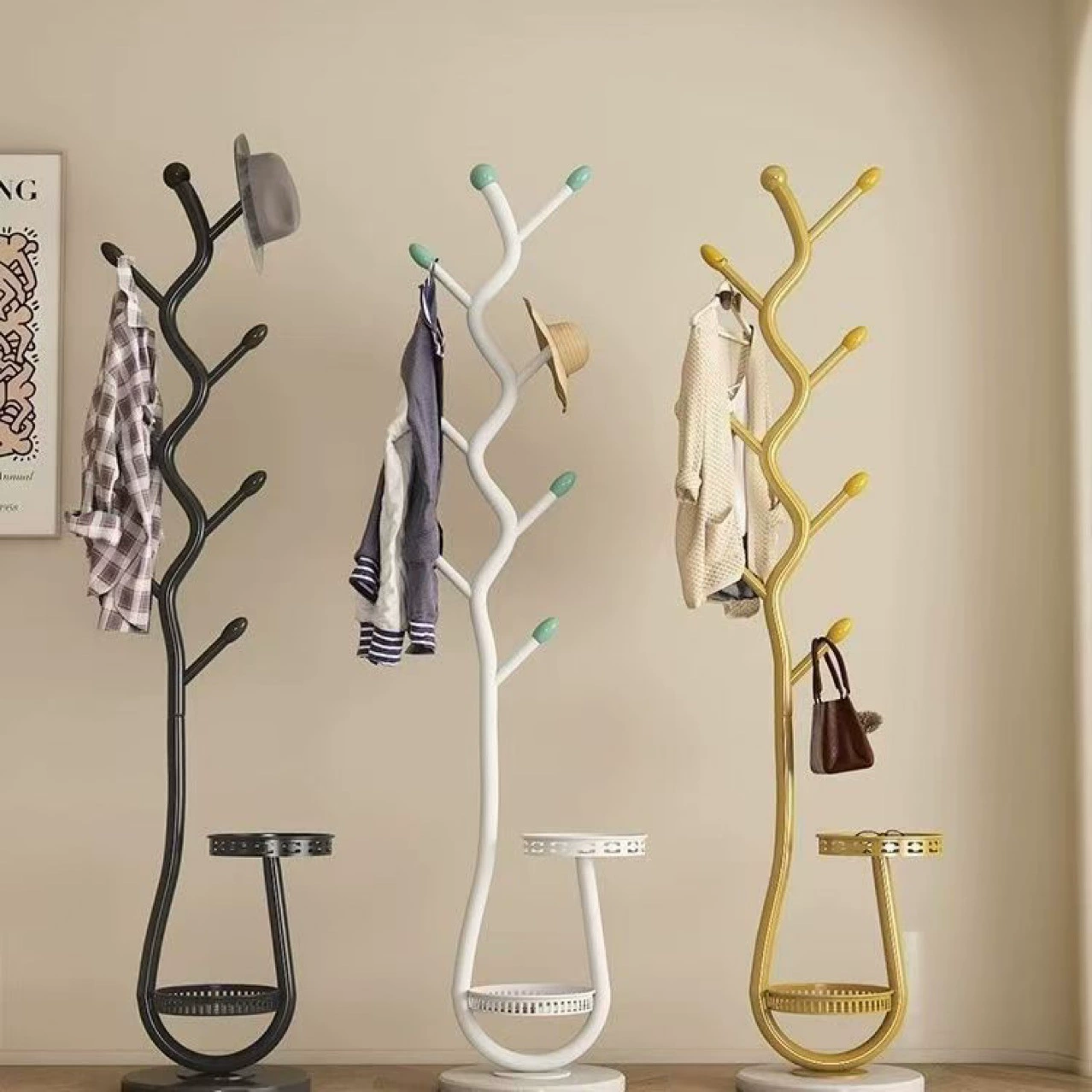Вешалка для одежды в гостиную, бытовая одинарная вешалка для сушки одежды, металлическая вешалка для сумок в спальню, вешалка для одежды в французском стиле, многофункциональная