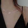 Brand necklace, universal small chain for key bag , does not fade, simple and elegant design, internet celebrity