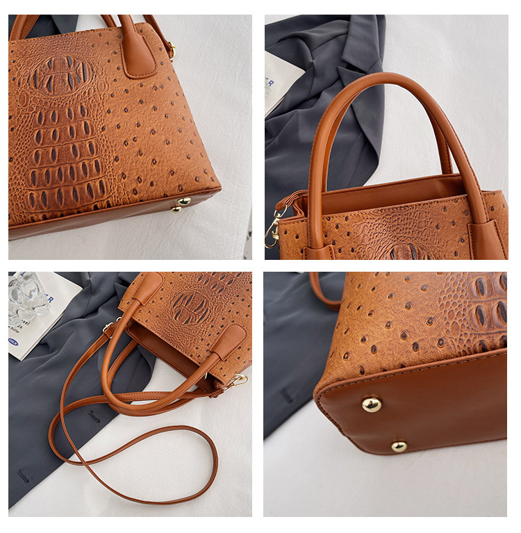 2024 New Fashion Crocodile Pattern Women's High Grade Handbag Single Shoulder Crossbody Bag BA_voghion.com