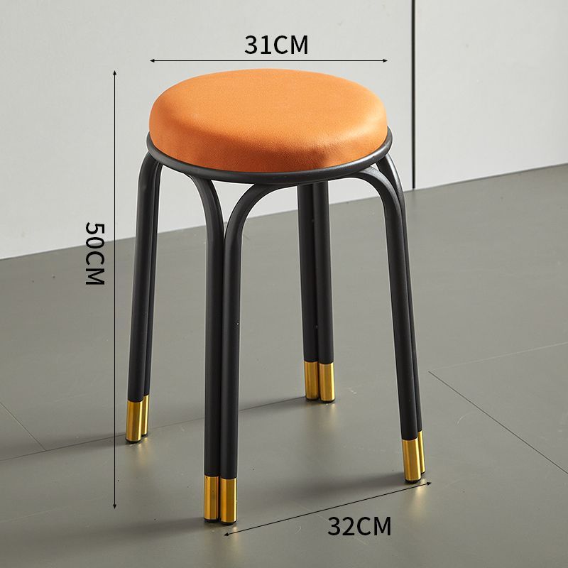 오렌지색 테크놀로지 가죽 소재 [50cm 높이 - 4발 다리로 안정적인 지지] ◁ 추천 상품