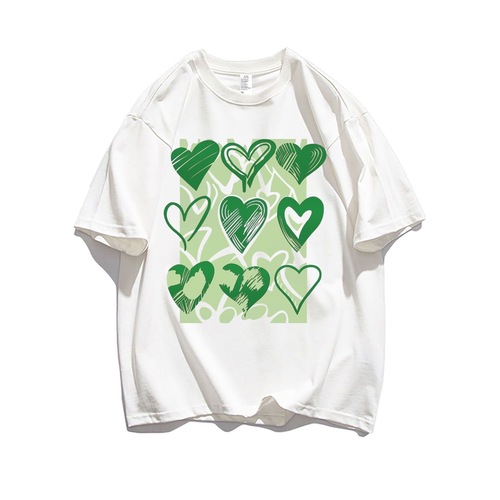 Women's Short Sleeve T-shirt with Japanese Vintage Style, Unisex Summer Hong Kong Style Trendy Button-down Shirt, Versatile White T-shirt, Fashion T-shirt