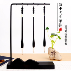 鐵藝筆掛 掛毛筆辦公室擺件新中式簡約文房四寶配件筆架書法用品