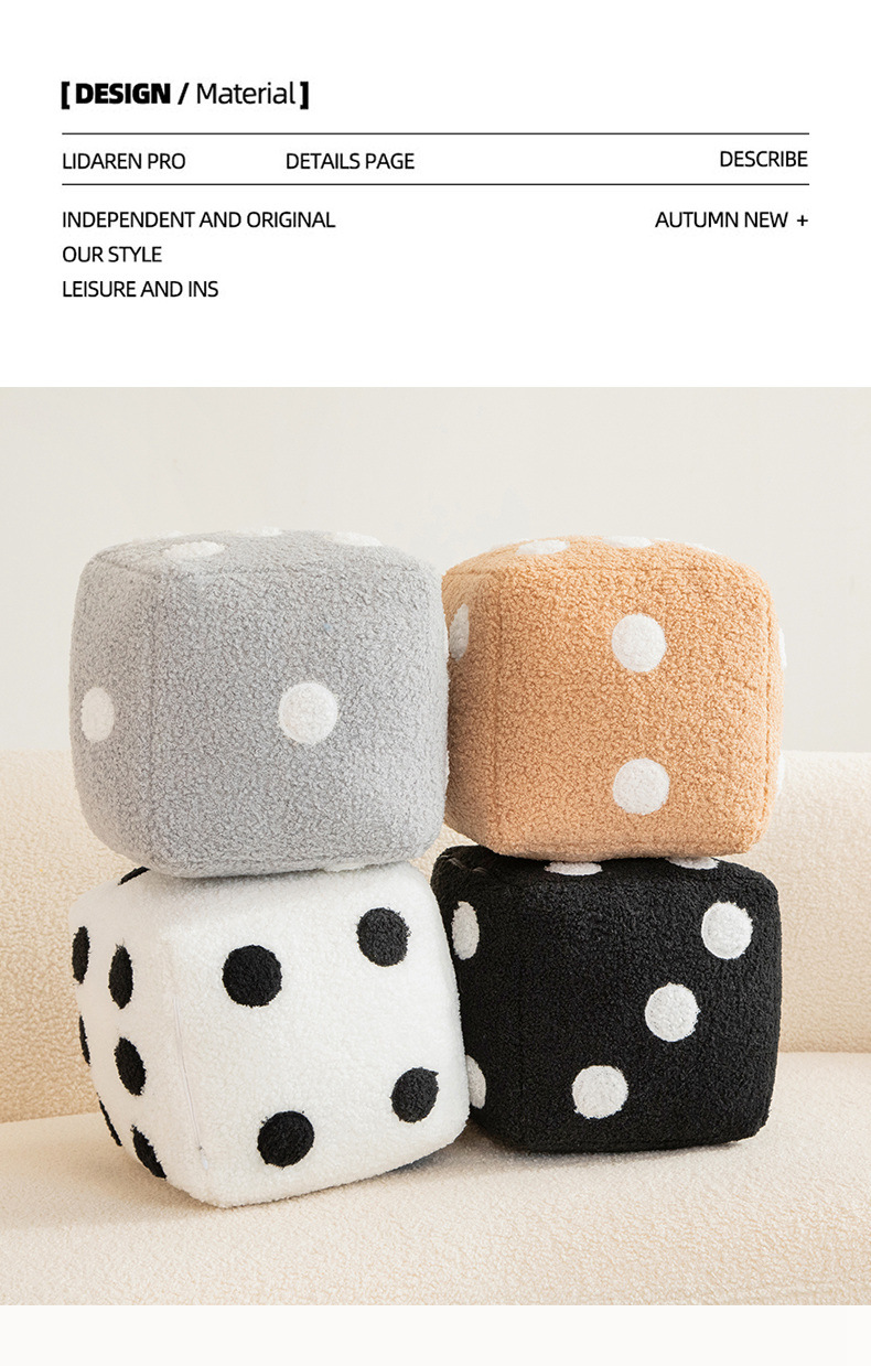 Dice-shaped pillow image 3