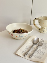 0J7IWOL HOME 可爱躺平猫面碗陶瓷葫芦泡面碗沙拉碗家用汤碗嗦粉