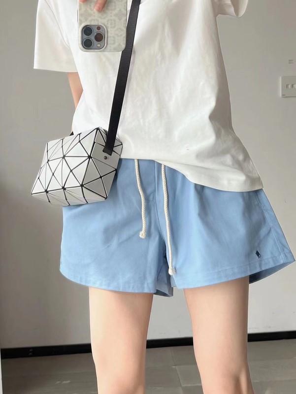 高バージョン RL スポットラフショーツレディースポニーマーク刺繍ファッション多用途 3 点パンツ Jimo 巾着ホットパンツ|undefined