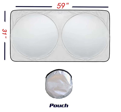 silver adhesive cloth snow – Sun shade - silver-back-black-15080cm