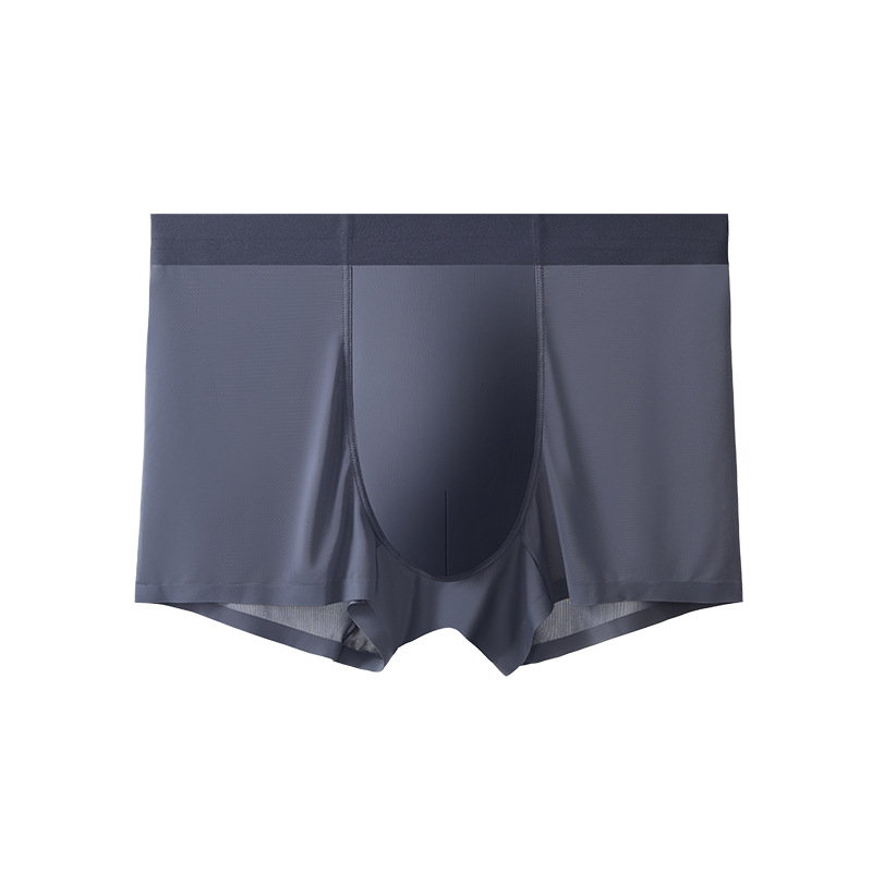 Pantalones de verano de hielo ultrafinas sin rastro, antibacterianos, secado rápido de baja calidad, sin insensibilidad, pantalones de color sólido simples para hombres