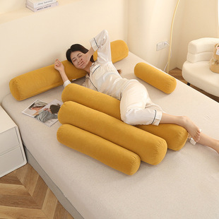 Light Luxury Cylindrical Pillow Sleeping Side Sleeping Clip Leg Pillow Living Room Headrest Sofa Headrest Bed Round Pillow Removable and Washable