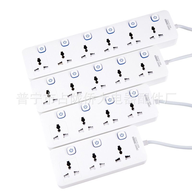 socket de comercio exterior multifuncional hogar con conector de cableado inteligente multiagujero con conector de fila USB