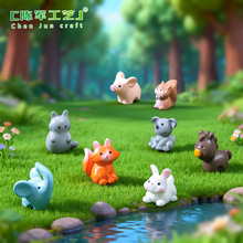苔藓微景观创意可爱小动物青蛙小黄鸭子公仔装饰品微缩迷你小摆件