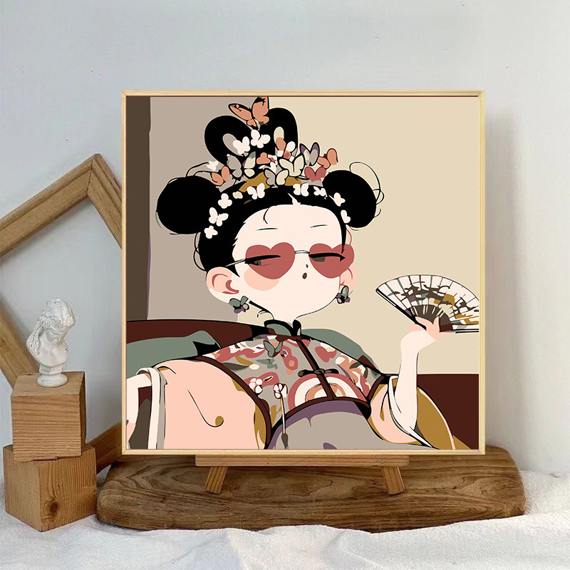 宮崎駿デジタル油絵DIY手描きぬりえ夏目友人帳ポニョ二次元アクリル画インスタ風|undefined