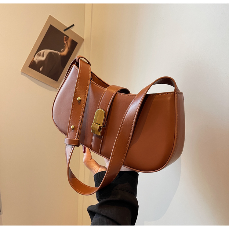 Borsa sotto le ascelle strutturata moda urbana semplice 2023 Borsa a tracolla borsa a tracolla da donna versatile autunno nuovo temperamento_voghion.com