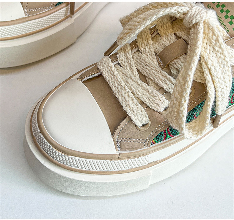 Breathable Canvas Shoes Spring And Summer New Korean Version Of Women S Baotou Half Slippers Thick Bottom Casual Are Lazy_voghion.com
