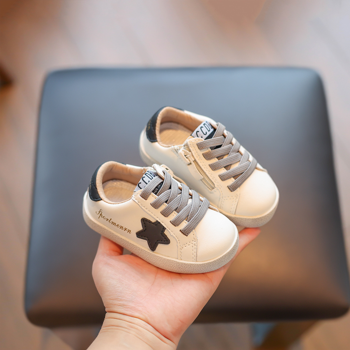 Baby Shoes For Boys Spring And Autumn One-year-old Soft Soled Children's Board Shoes Non-slip Female Treasure Toddler Shoes Fashion Small White Shoes_voghion.com