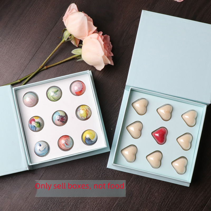 Internet celebrity Valentine's Day 9 heart-shaped chocolate box gift box planet hard box starry chocolate packaging box 