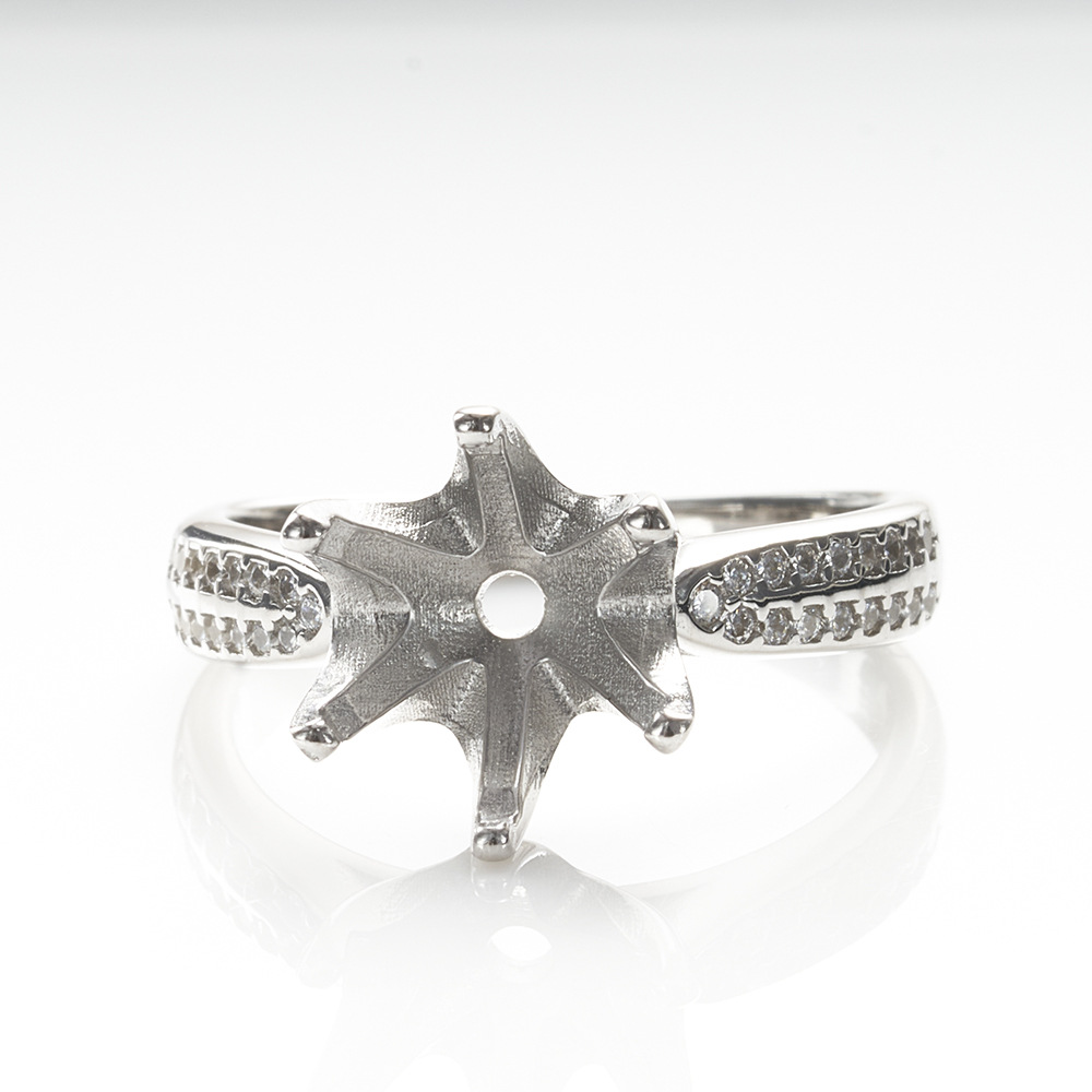 Anillo de piedra mozan DIY anillo de piedra mozan TK en vivo para 1 quilate de anillo de la reina de las estrellas