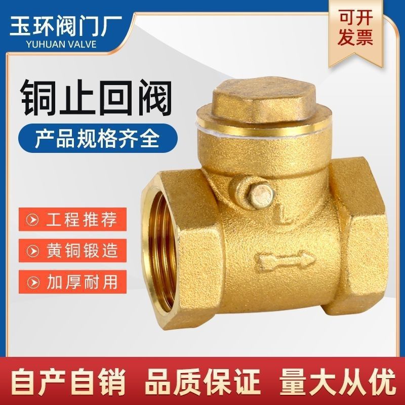 卧式止回阀批发单向卧式逆止PPR黄铜止回阀自来水管4分6分1寸2025