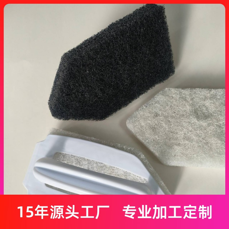 Diamond-Coated Thickened Scouring Pad Cleaning Brush with Triangular Pointed Head for Cleaning Corners, Sink Brush, Bathtub Brush, Swimming Pool Brush for Daily Use