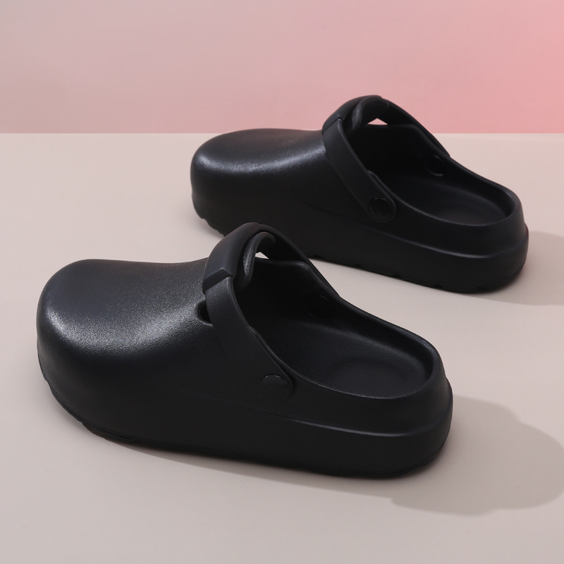 En nombre del cabello, Baotou drag femenino, uso externo de verano, sandalias y pantuflas de plataforma aumentadas, zapatos Birken transpirables antideslizantes EVA de alta calidad