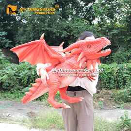 特色仿真硅胶西方龙手偶恐龙玩具  亲子游戏娱乐互动趣味模型