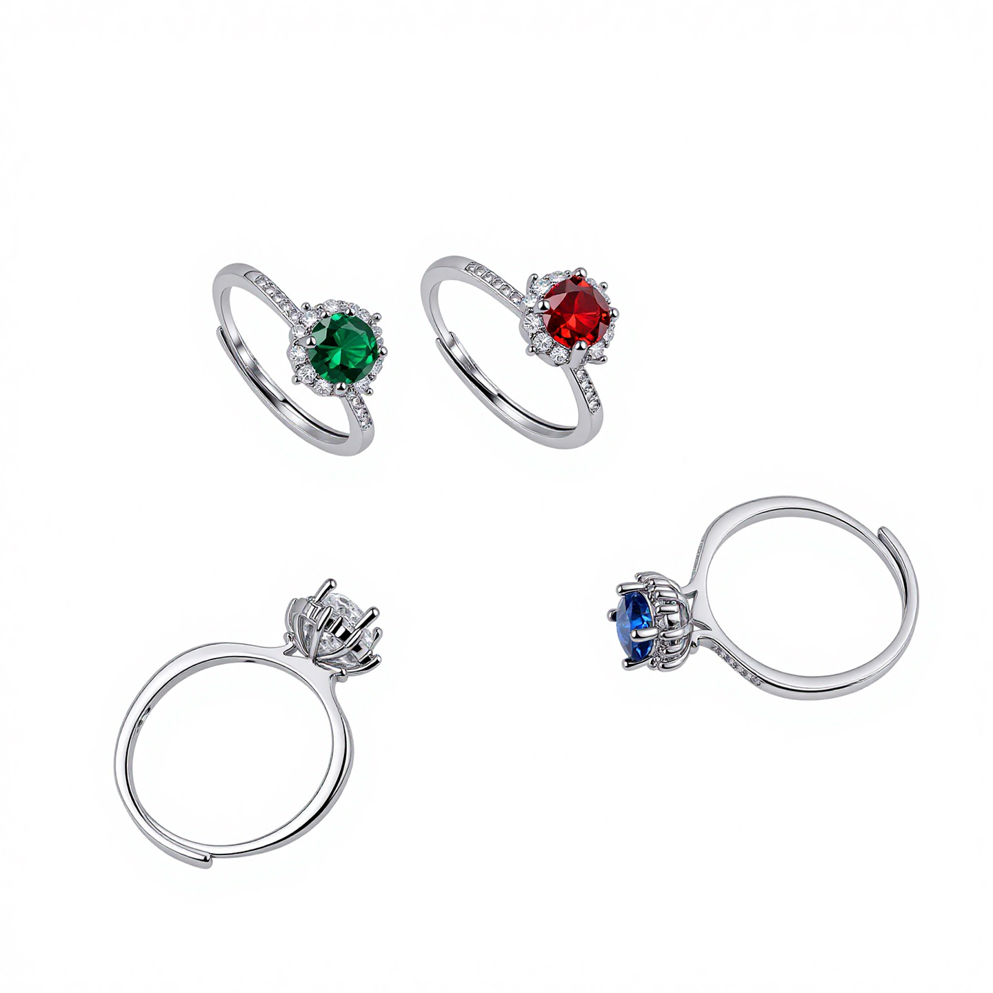 Vibrant Gemstone Ring For Women Minimalist European Style Gold_voghion.com