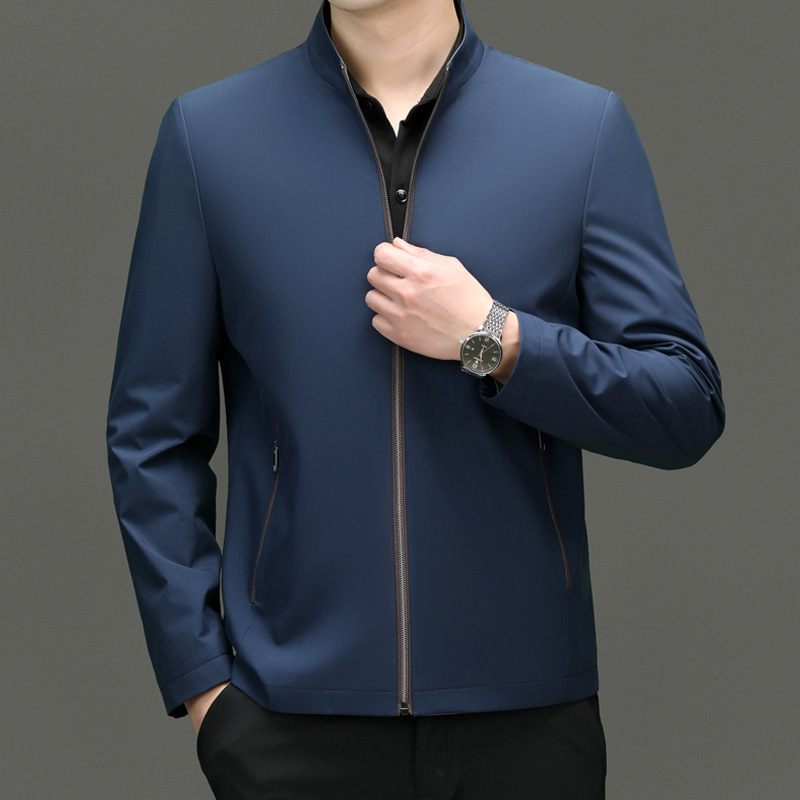 (2개) 2024 봄 얇은 남성 자켓 남녀 짧은 수직 칼라 솔리드 컬러 클래식 패션 재킷 남성