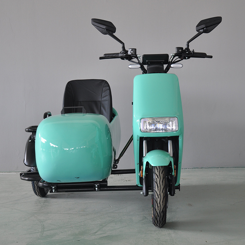 Coche eléctrico cubo triciclo babuino motocicleta eléctrica de tres ruedas lado lateral triciclo eléctrico