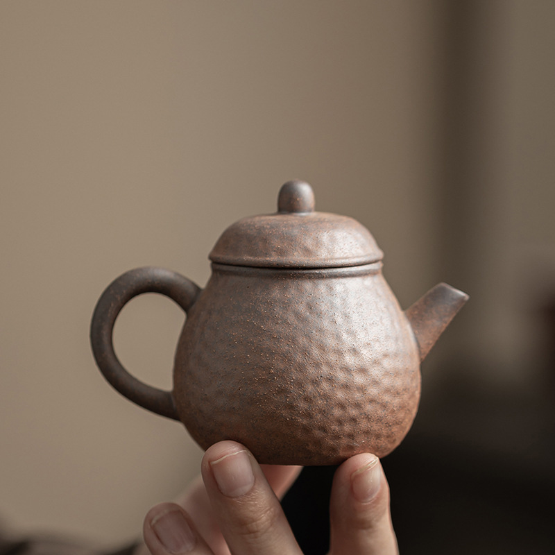 Old Rock Mud Stoneware Teapot Chinese Retro Ceramic Teapot Household Kung Fu Tea Set Single Tea Set Gift Box