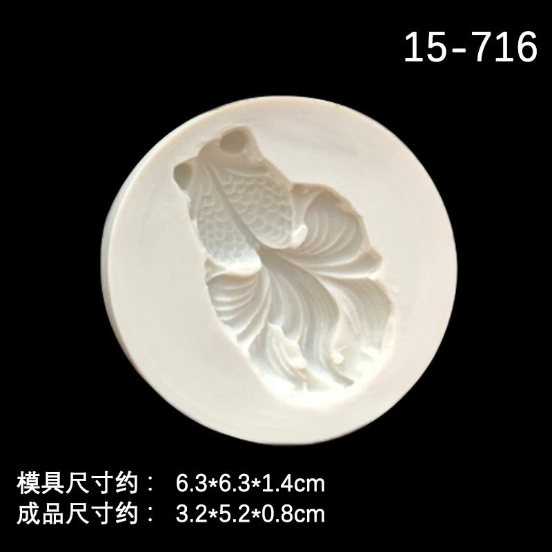 Carpa de oro fondant molde de silicona año por año Chino Goldfish molde de chocolate molde de silicona decorativo