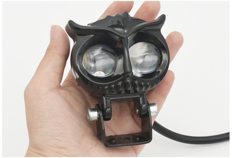 Modified Led Spotlight Motorcycle High and Low Beam Lighting Yellow and White Light Electric Vehicle External Lens Headlight Super Bright