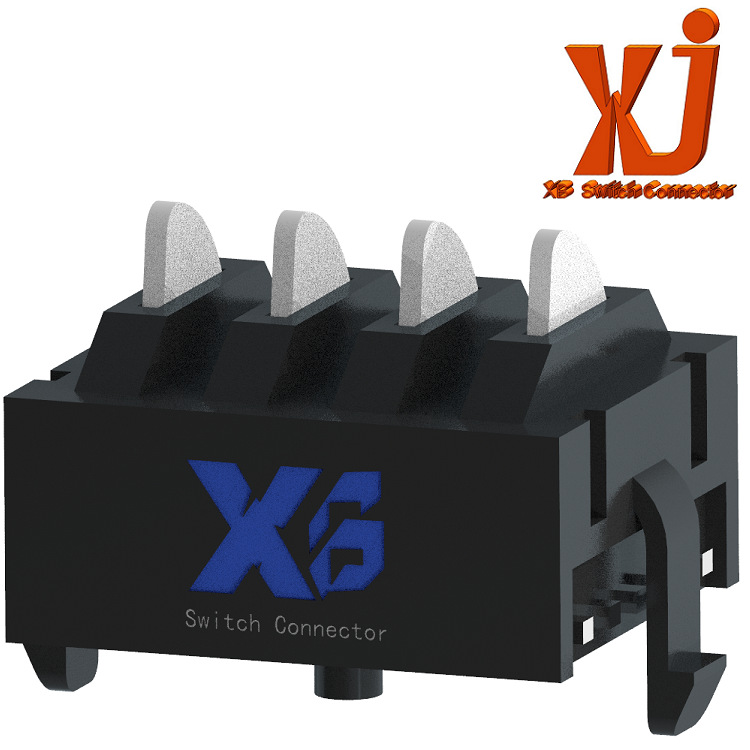 四联微动开关立式 打印机4联复位轻触开关 四联自复位检测开关