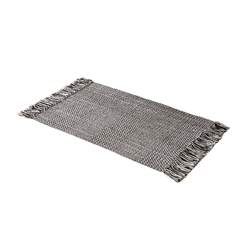 Algodón simple tejido alfombra de bordilla alta sala de estar poliéster algodón sofá alfombra de piso alfombra de cama ventana flotante dormitorio